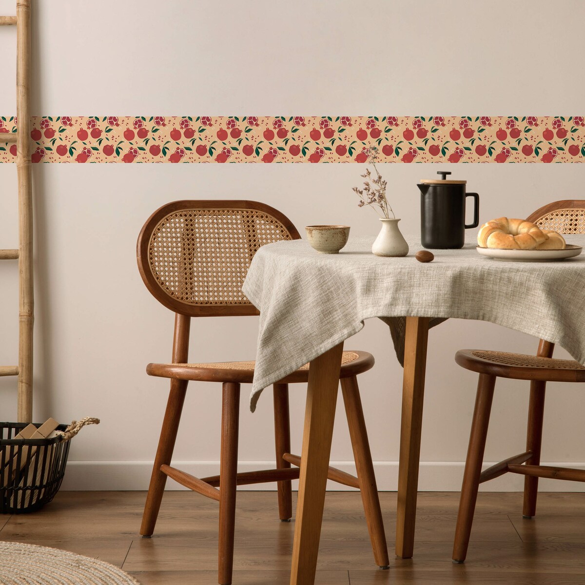 Pasek Dekoracyjny Bordiura Do Tapet Do Kuchni OWOCE Granaty Abstrakcja