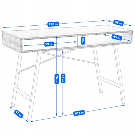 BIURKO ELEGANCKIE do gabinetu biura SZUFLADA NOWOCZESNE DUŻE komputerowe
