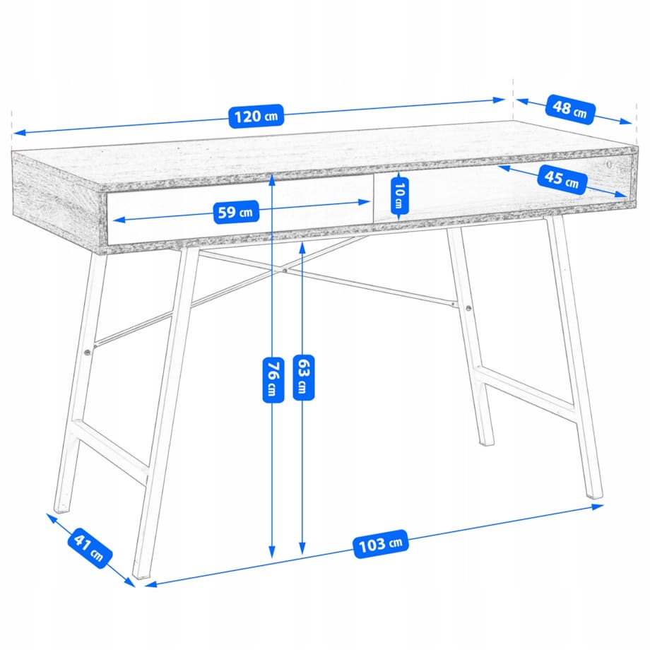 BIURKO ELEGANCKIE do gabinetu biura SZUFLADA NOWOCZESNE DUŻE komputerowe