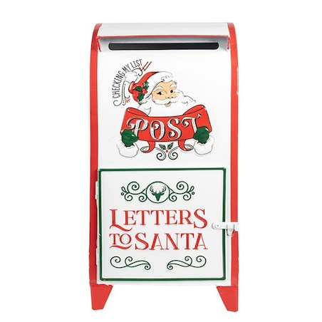 Skrzynka na listy świąteczna Letters to Santa 20x20x41 cm