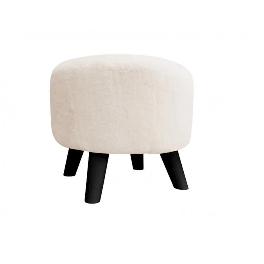 Pufa POLA BUNNY 02 kremowa/czarna