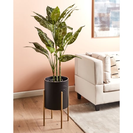 Donica na nóżkach SEROTINA Metal 32 cm Czarny