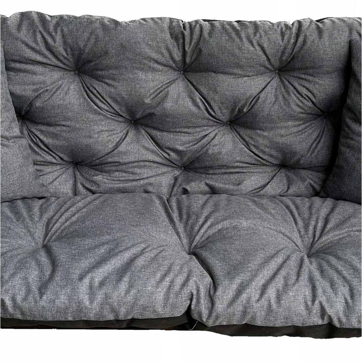 Poduszka Ogrodowa Zestaw 180X60X50 Ekolen Na Ławkę Huśtawkę Taras Dekoracyjny Szara