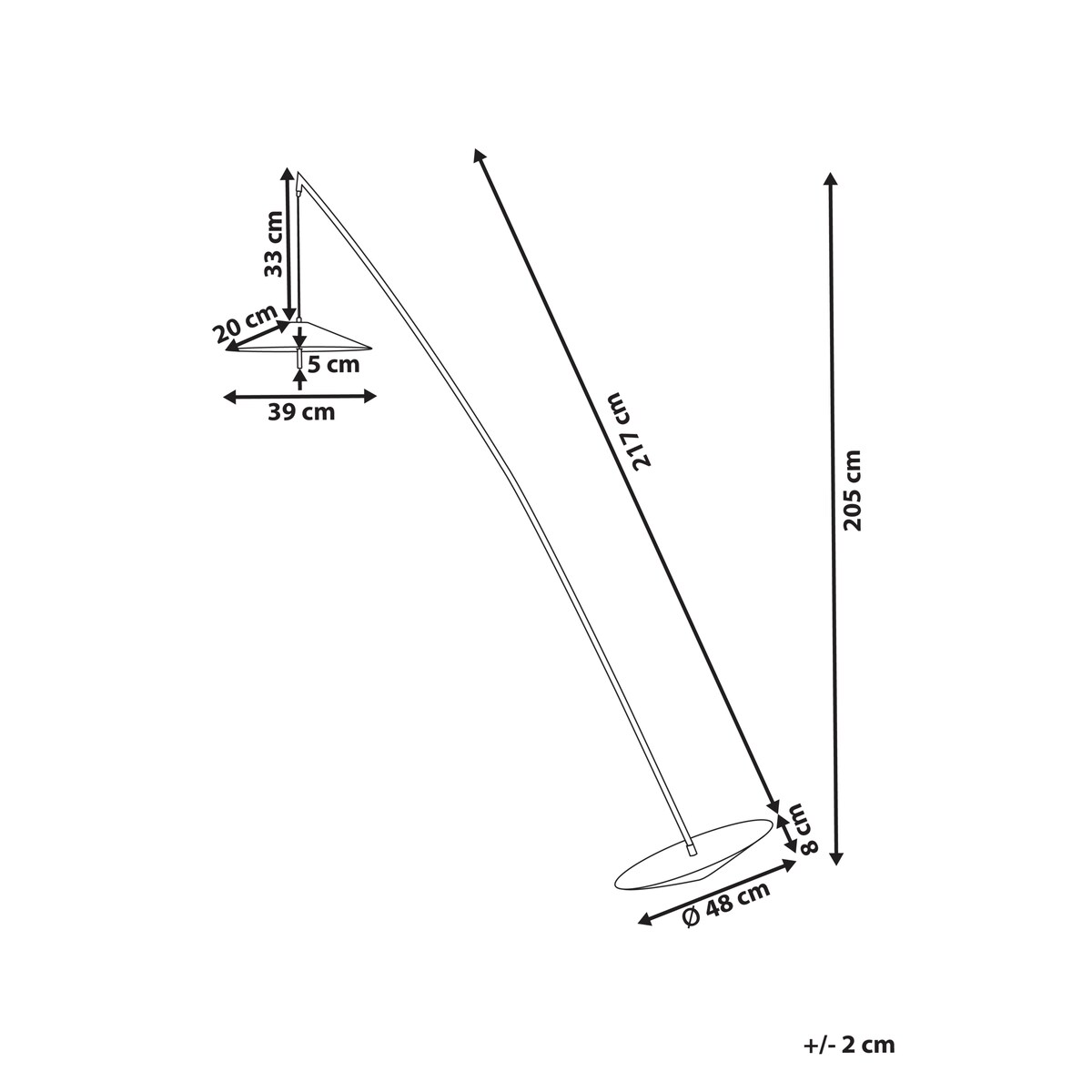 Lampa podłogowa LED COMALIE Metal Czarny
