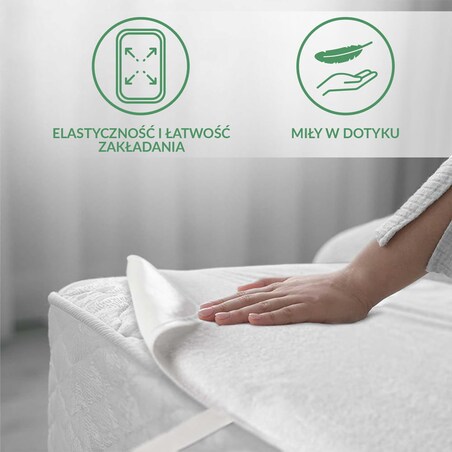 Ochraniacz na materac wodoodporny, rozmiar 60x120 Bonson kolor biały