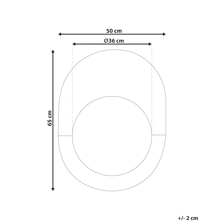 Owalne lustro ścienne 65 x 50 cm efekt marmuru RETY