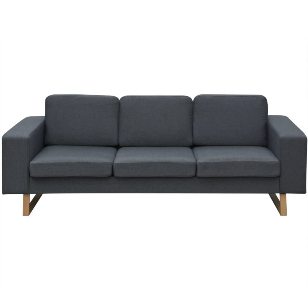 vidaXL Sofa 3-os. ciemnoszara