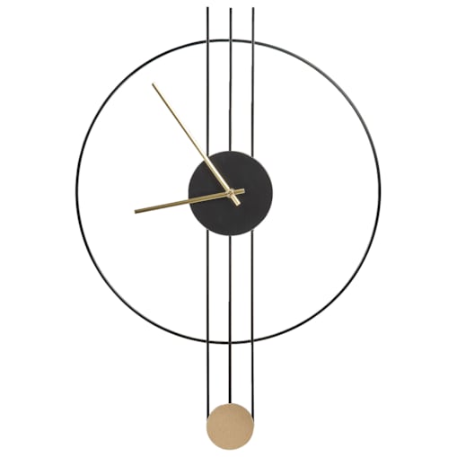 Zegar ścienny ANNIVIERS Stal Czarny