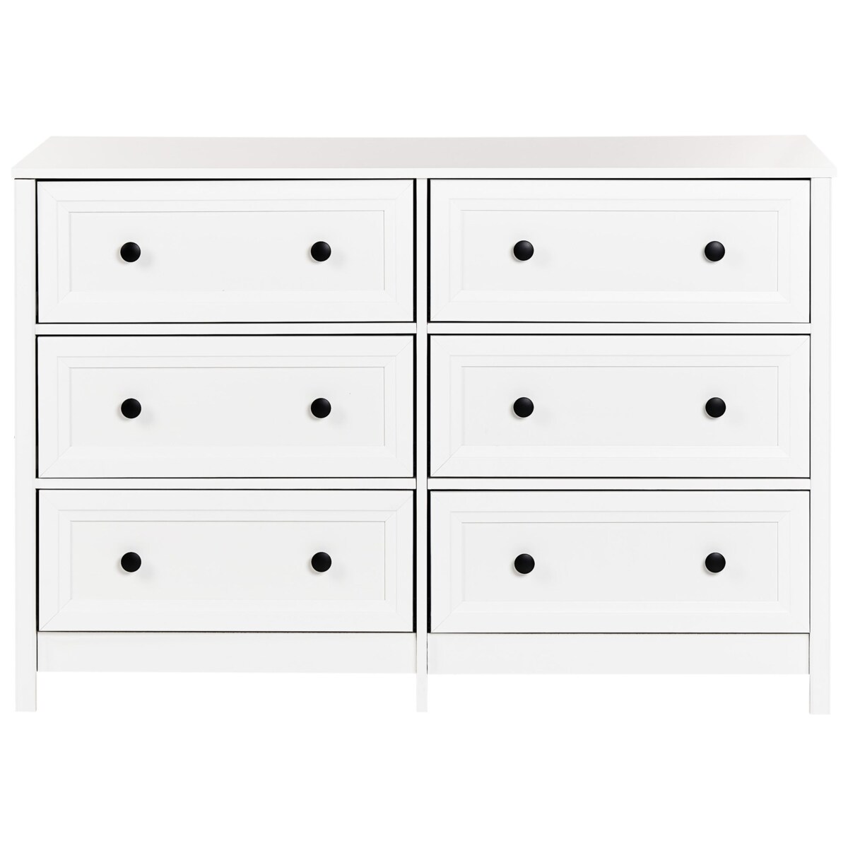 Komoda 6 szuflad biała HAZELVALE