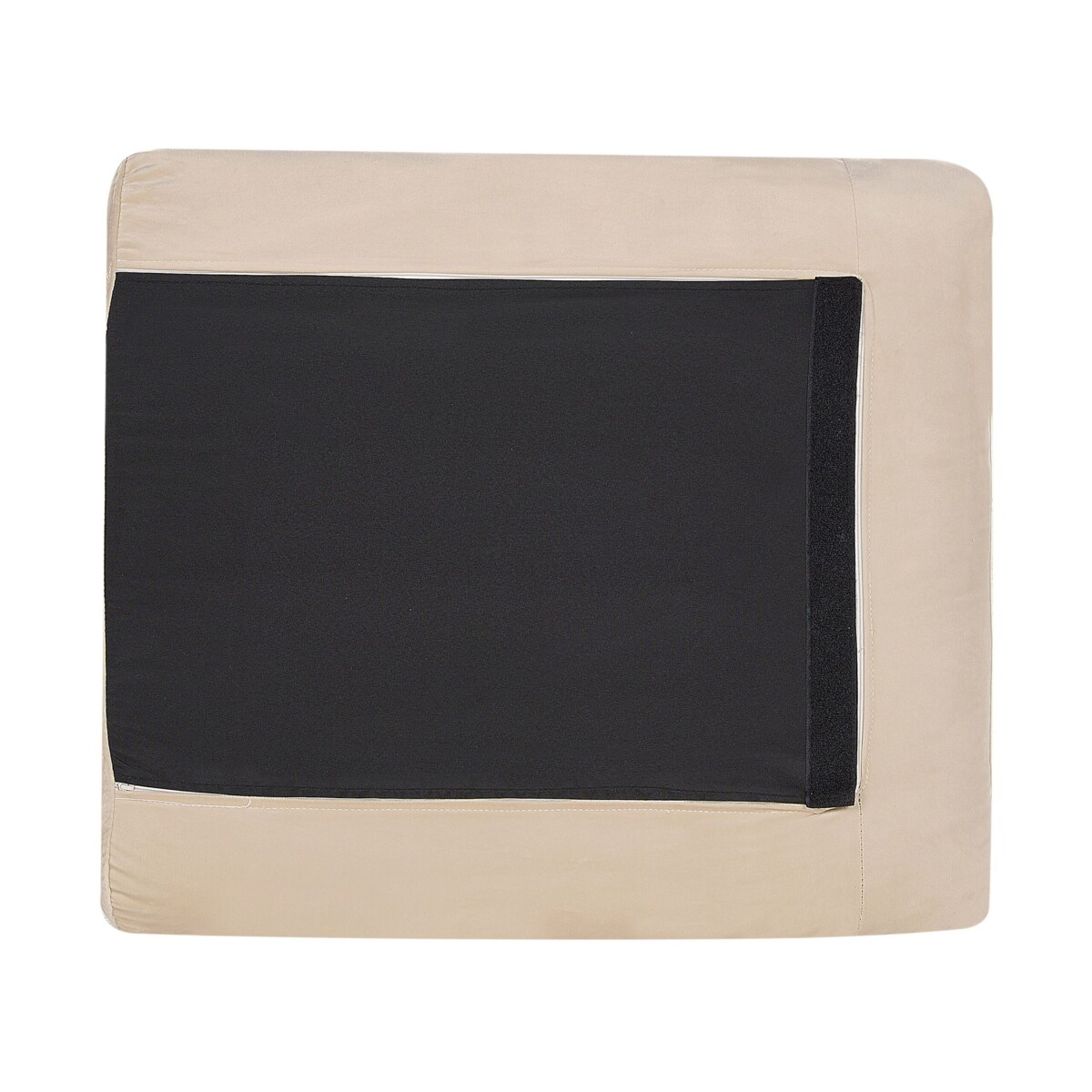 Fotel welurowy beżowy VINTERBRO