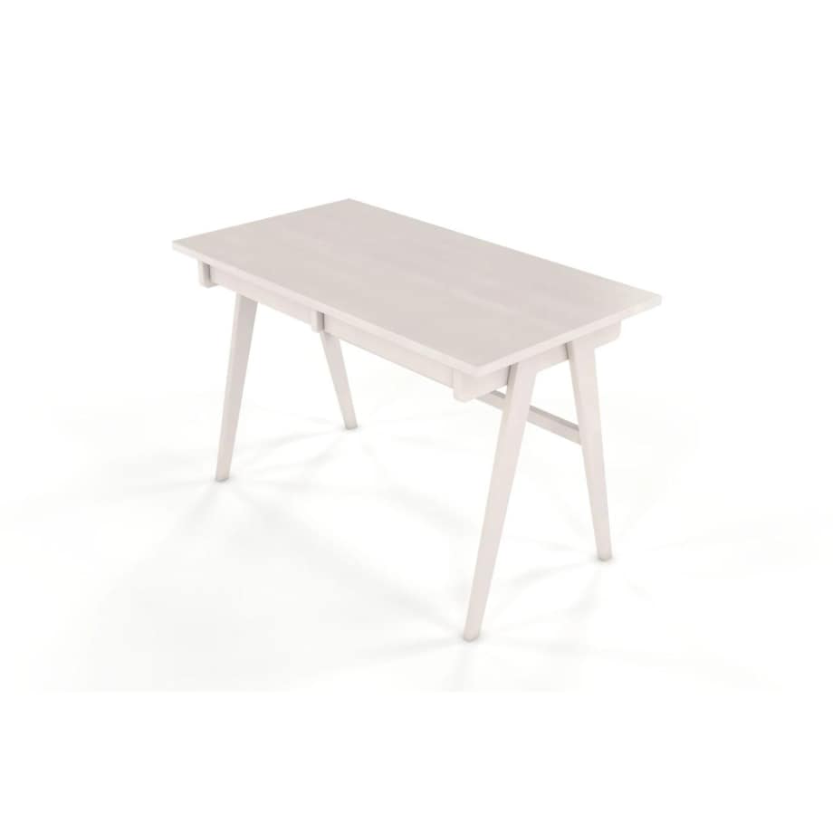Drewniane bukowe biurko / toaletka z szufladami Visby EDDA/ kolor biały