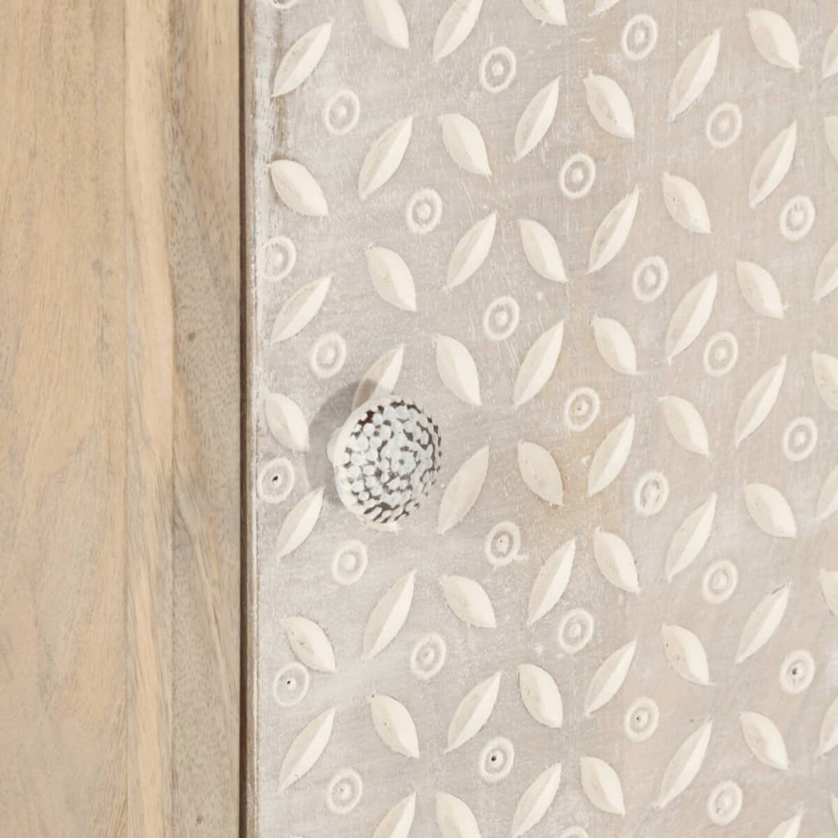 vidaXL Szafka nocna, 40x30x50 cm, lite drewno mango i żelazo