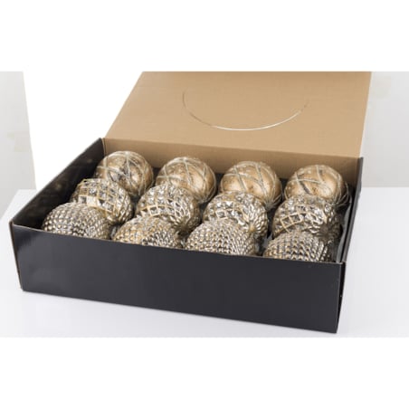 Bombka szklana 12 szt. DOURADO Ø 10 cm