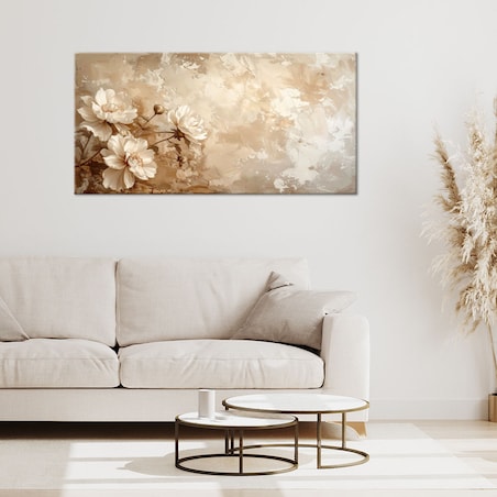 Obraz do salonu sypialni biura loftu, Delikatny Rustykalny Kwiat 120x60 cm