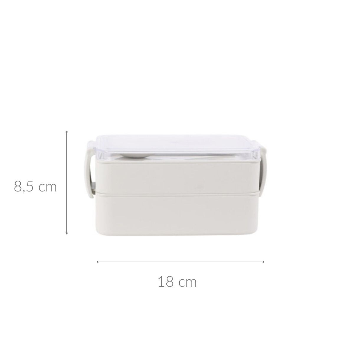 Lunchbox dwukomorowy, 18 x 10 x 8,5 cm