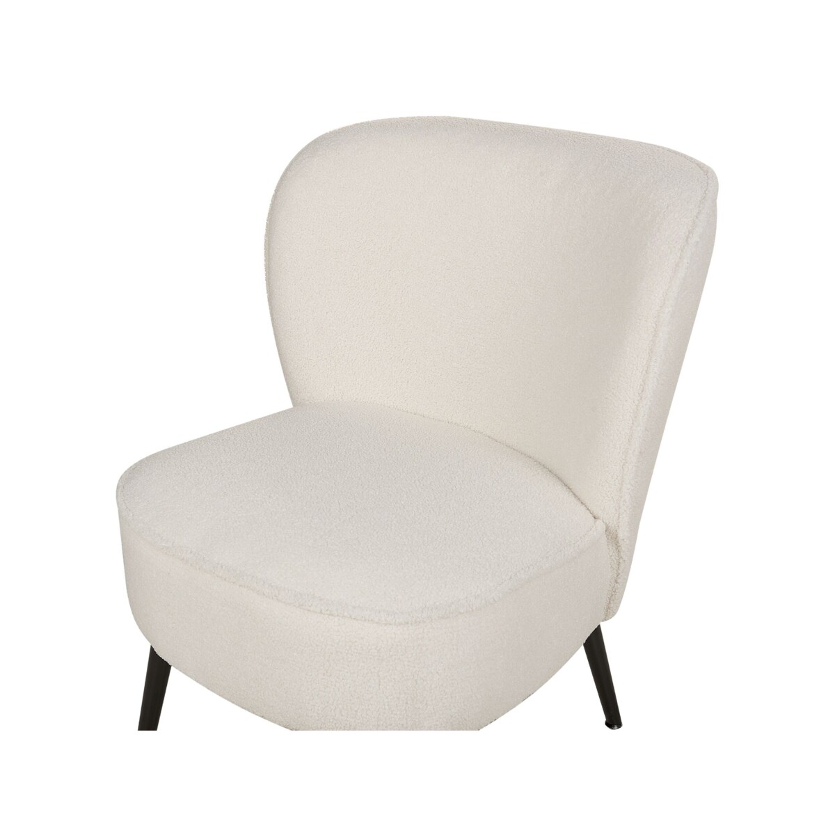 Fotel boucle biały VOSS