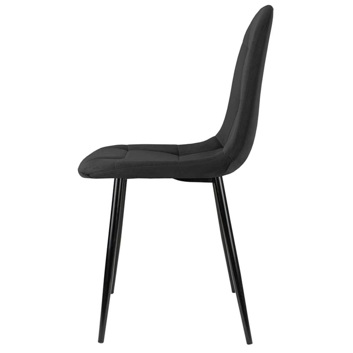 Krzesło tapicerowane czarne welurowe nowoczesne pikowane