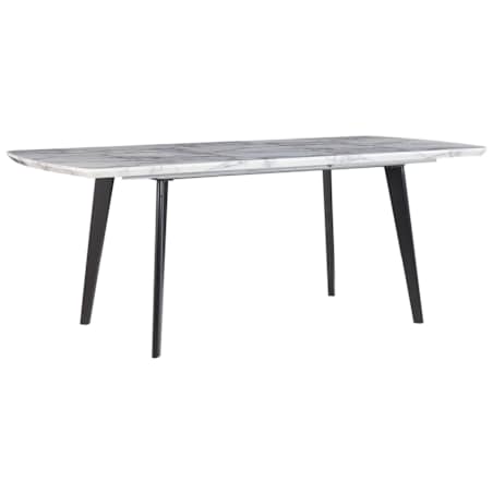 Stół do jadalni rozkładany 160/200 x 90 cm efekt marmuru z czarnym MOSBY