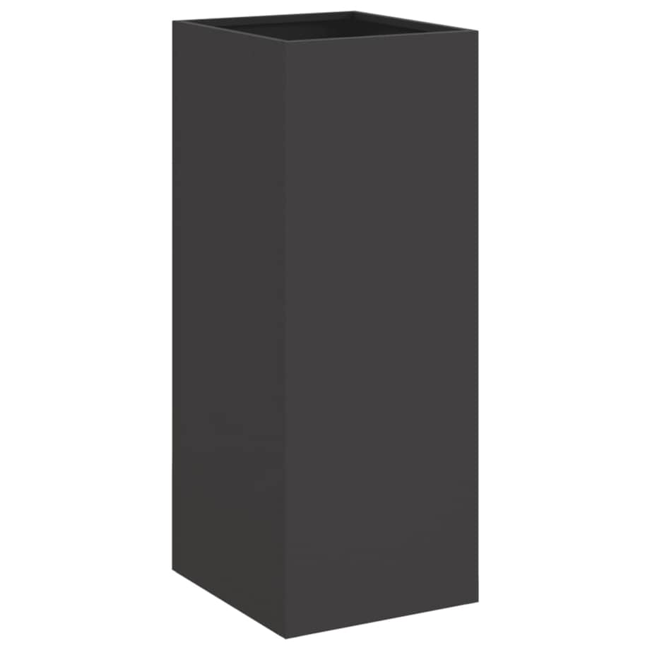 vidaXL Donica, czarna, 32x29x75 cm, stal