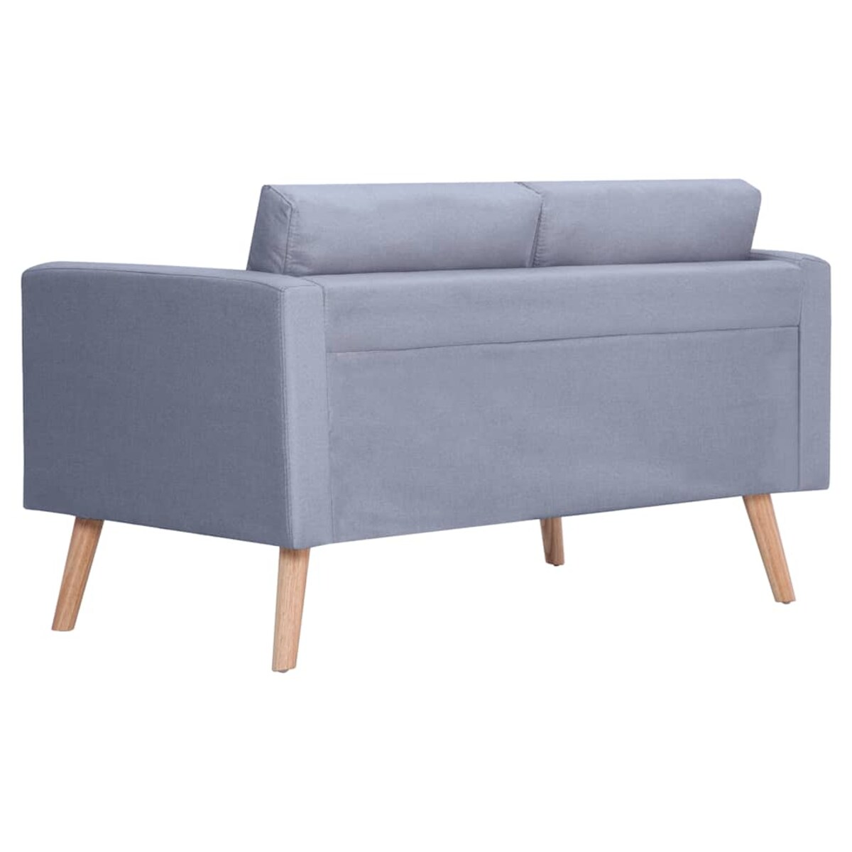 vidaXL Sofa 2-osobowa, materiałowa, jasnoszara