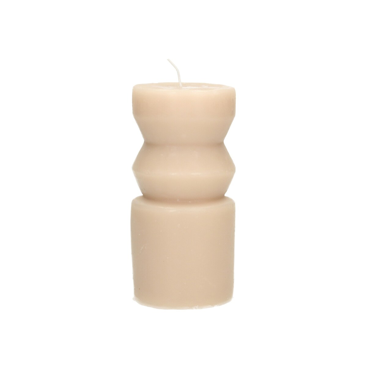Świeca Cornelia 14cm beige, 6,5 x 14 cm