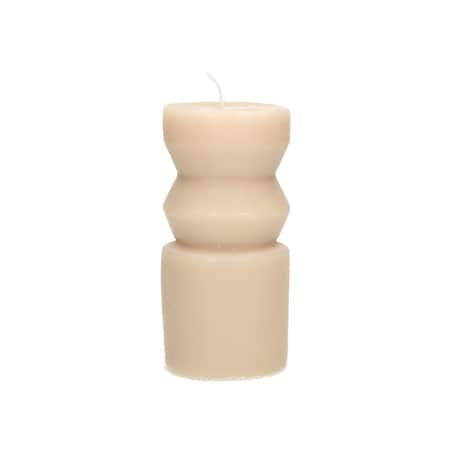 Świeca Cornelia 14cm beige, 6,5 x 14 cm