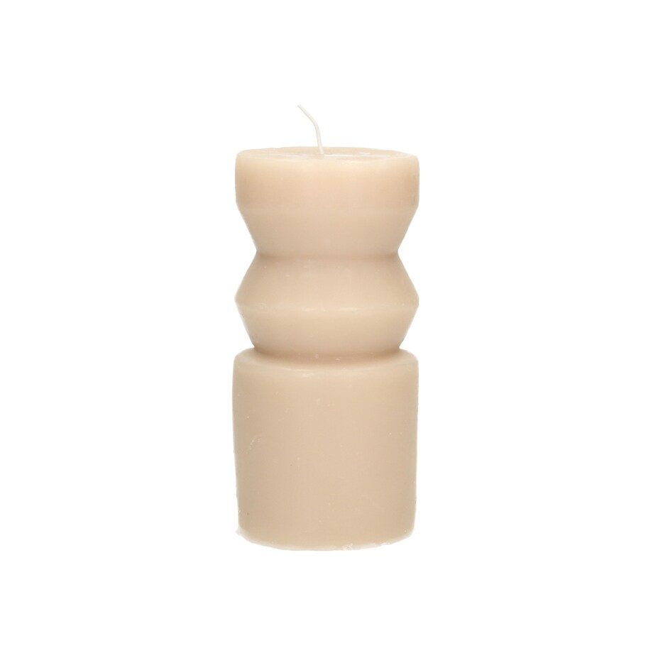 Świeca Cornelia 14cm beige, 6,5 x 14 cm