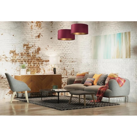 Lampa wisząca HOME 60 bordowa/złota