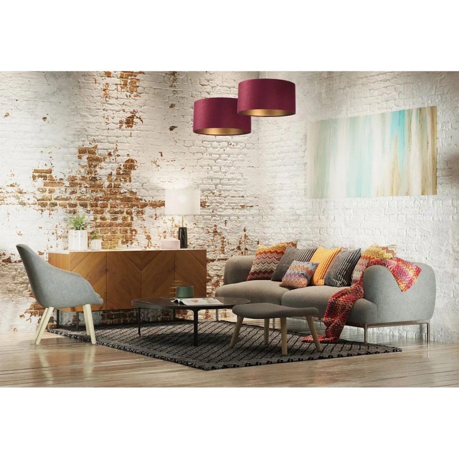 Lampa wisząca HOME 60 bordowa/złota