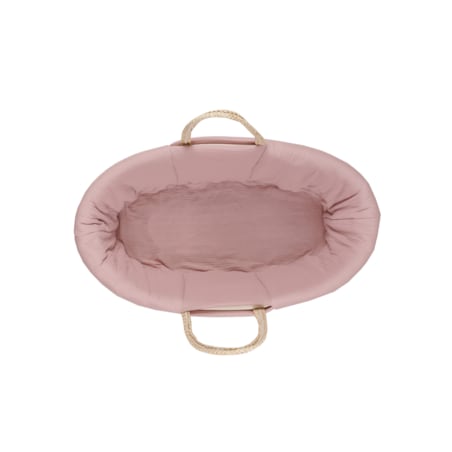 Wyściółka muślinowa do kosza mojżesza dusty pink