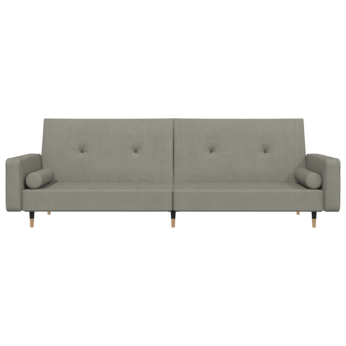 vidaXL 2-osobowa kanapa z 2 poduszkami, jasnoszara, obita aksamitem