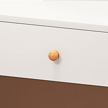 Toaletka kosmetyczna z lustrem biała z szufladami loft