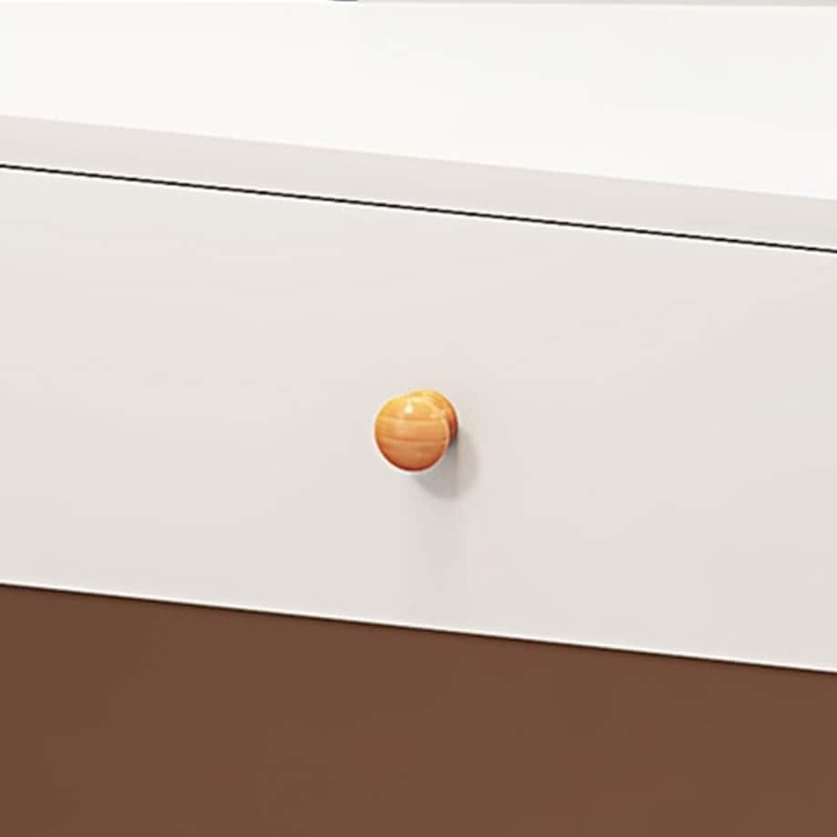 Toaletka kosmetyczna z lustrem biała z szufladami loft