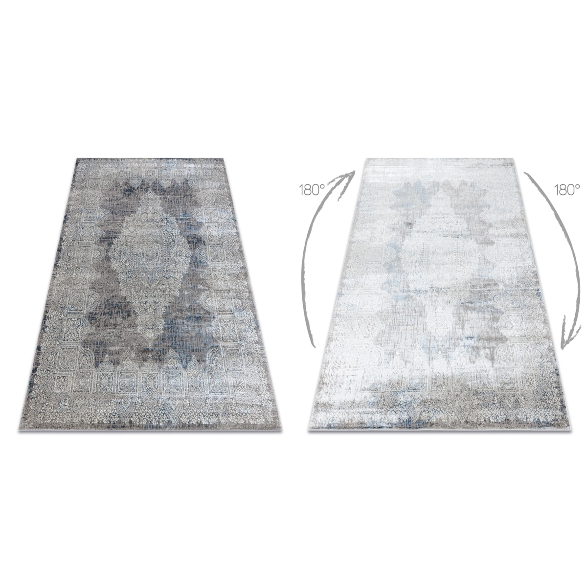 Dywan BLISS Z214AZ221 krem / niebieski - 140x190 cm