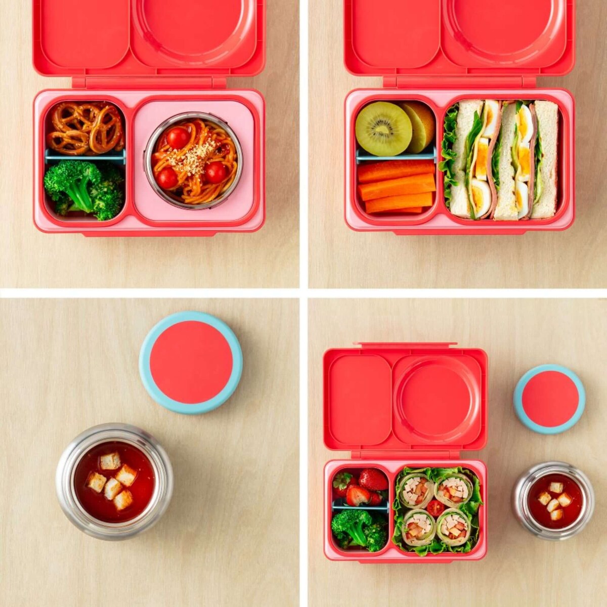 OMIE OMIEBOX UP lunch box z termosem, Cherry Pink