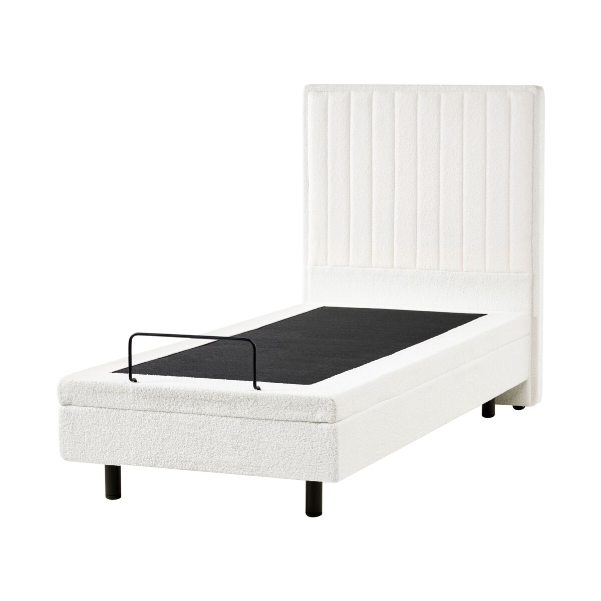 Łóżko regulowane Boucle DUKE II 90 x 200 cm Złamana biel