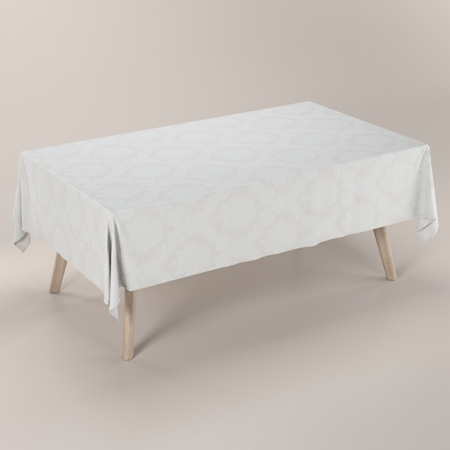 Obrus prostokątny 100 x 100 cm liście akantu na jasno-popielatym tle