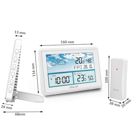 Bezprzewodowa stacja pogodowa pogody higrometr Baldr