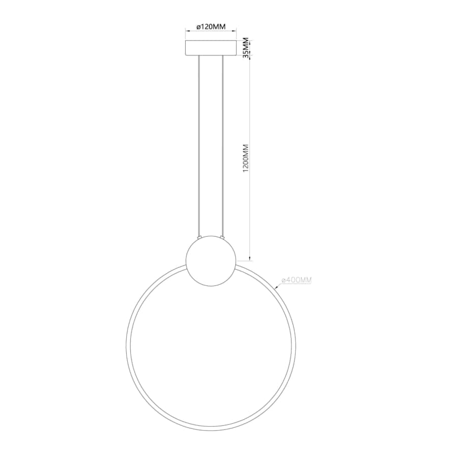 LAMPA WISZĄCA ZAFIRO M MOSIĄDZ CZERŃ