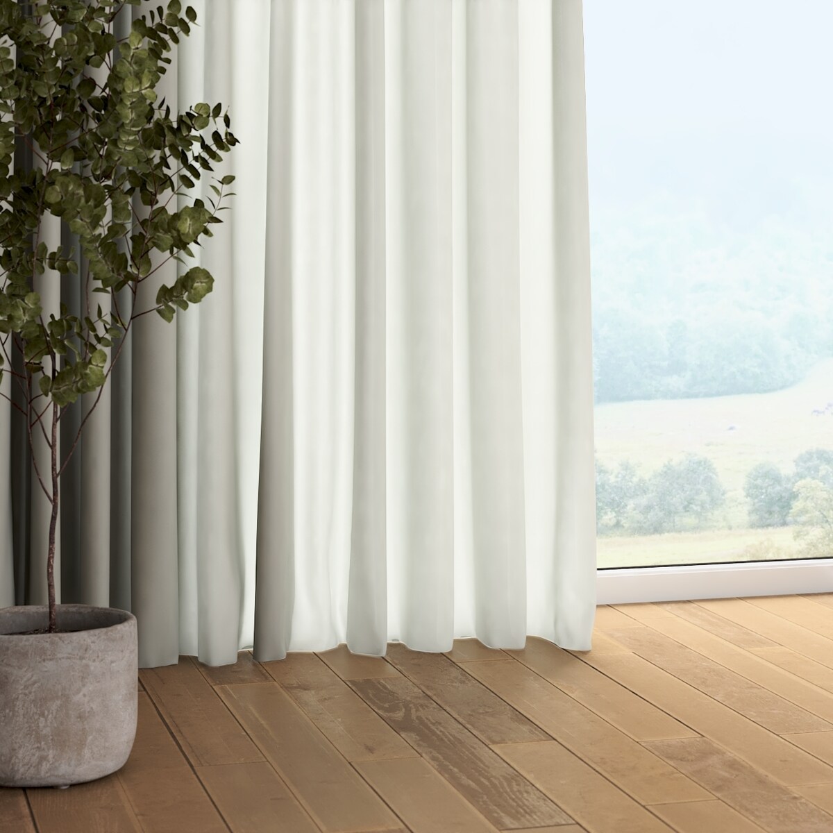 Zasłona na taśmie marszczącej 1 szt. 130x245 prześwitujący, naturalny