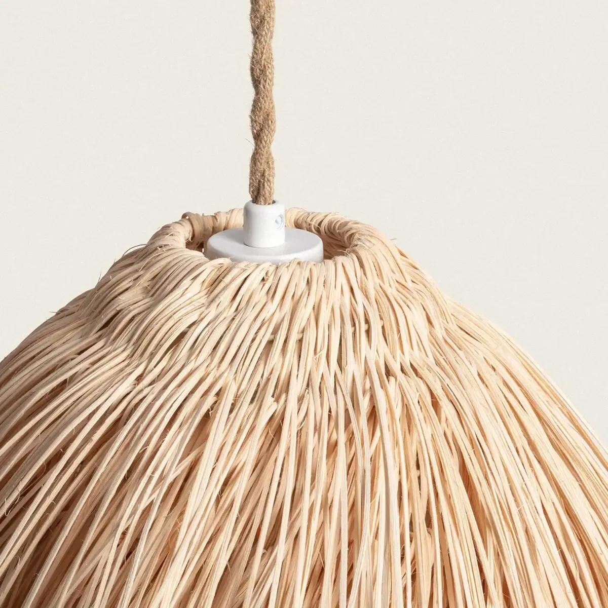 Zwieszana lampa Boho ABR-LW10-BH-E27 Abruzzo półokrągła ratan brązowa