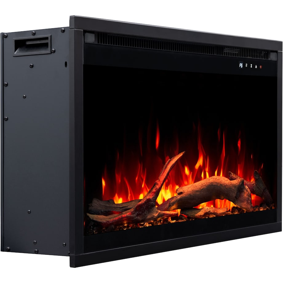 Wkład elektryczny AFLAMO 3D - do zabudowy - 90x45x20 cm - kominek LED z funkcją grzania 750/1500 W