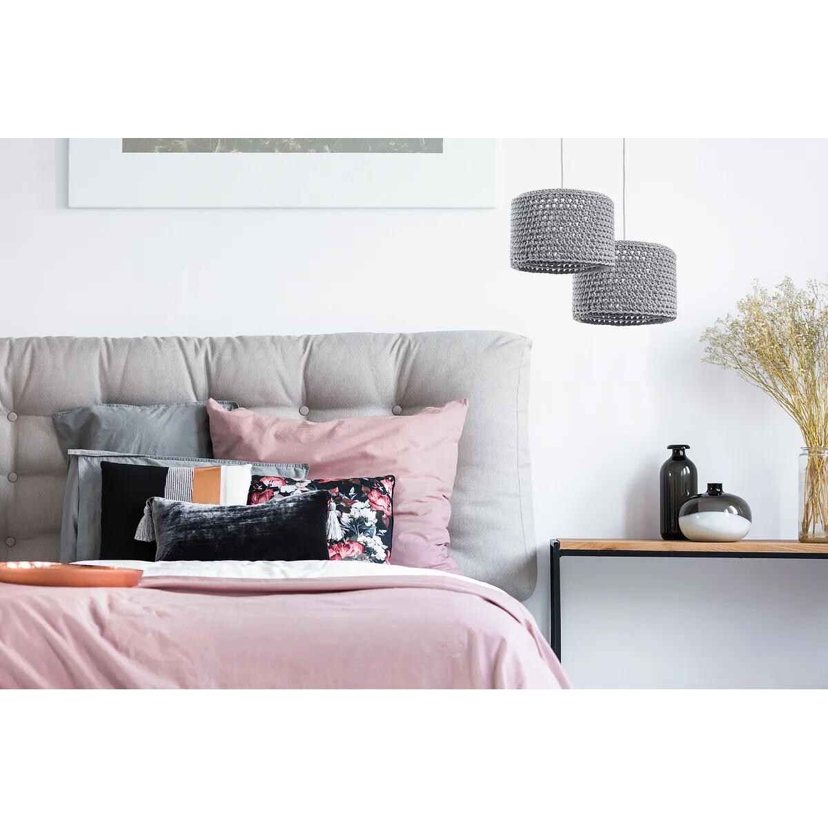 Lampa wisząca COTTON 25 szara