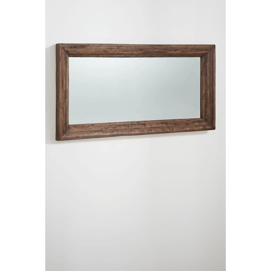 Prostokątne lustro z drewna z odzysku Juvira 110x220 cm