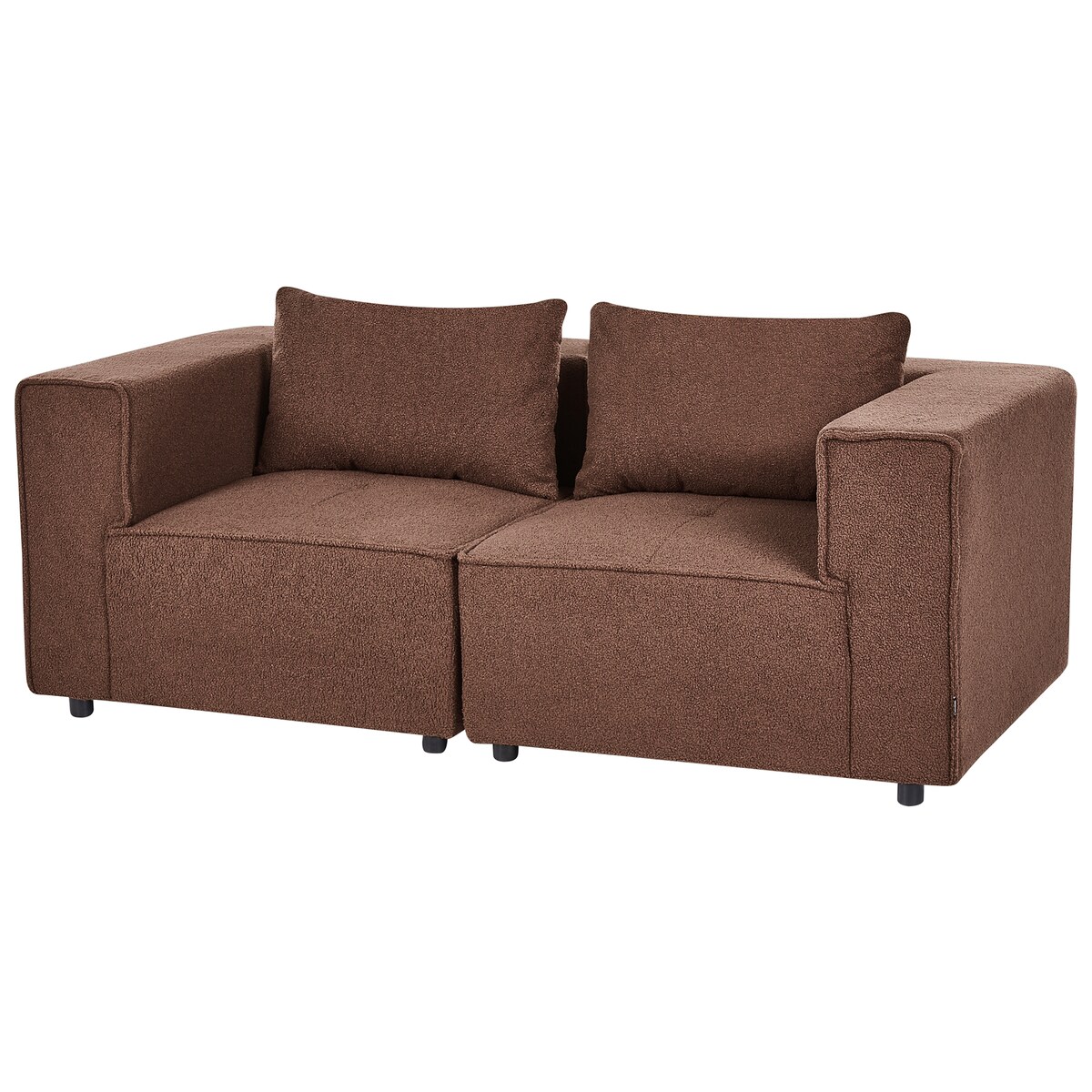 Sofa modułowa dla 2 osób AXEBO Boucle Brązowy