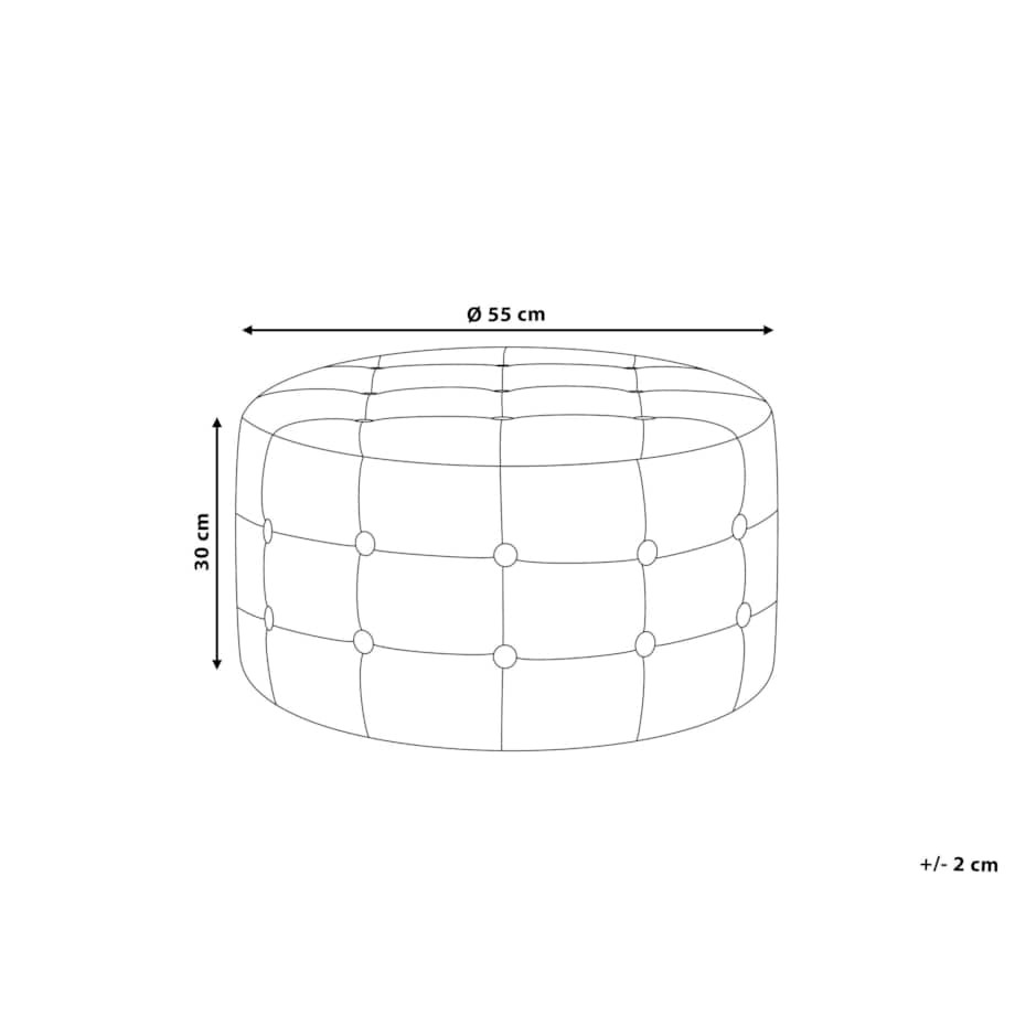Puf welurowy ⌀ 55 cm czarny TAMPA