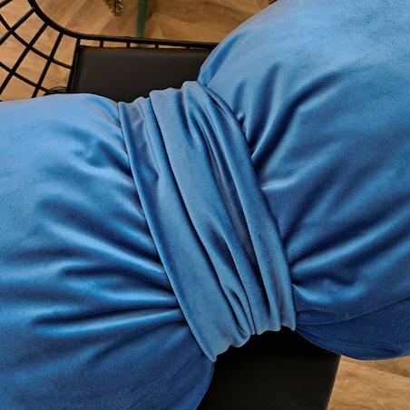 Poduszka XMAS wzór XM51 | Kokarda niebieska 40 x 60 cm