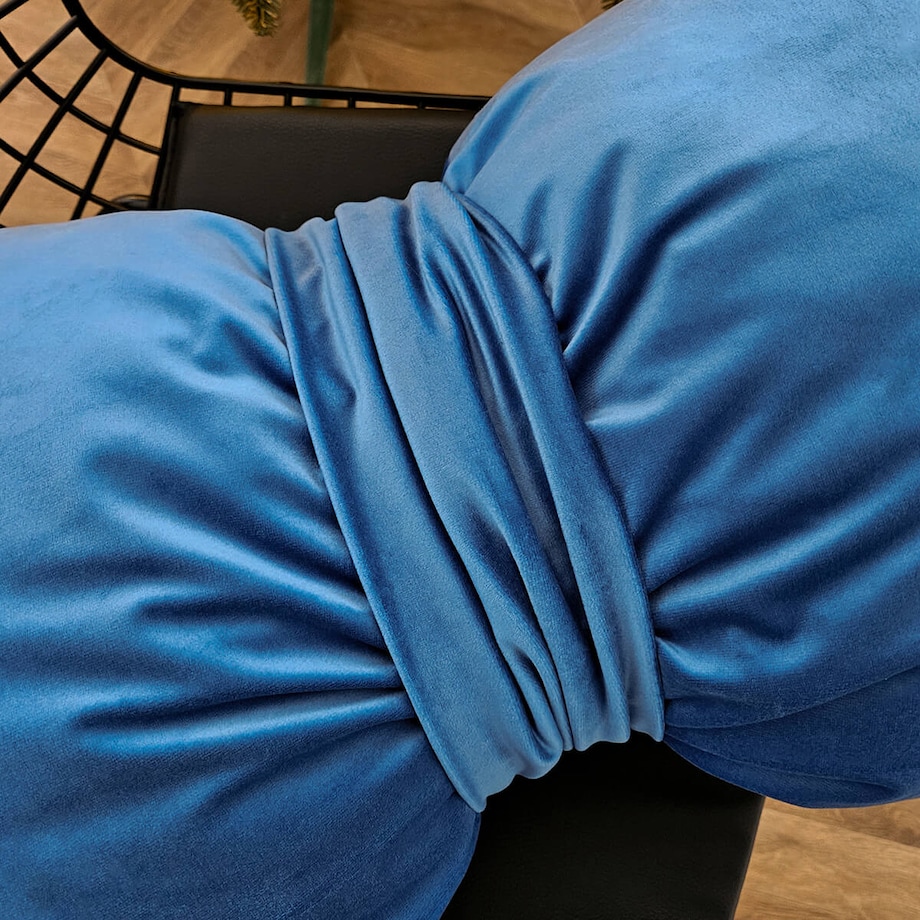 Poduszka XMAS wzór XM51 | Kokarda niebieska 40 x 60 cm