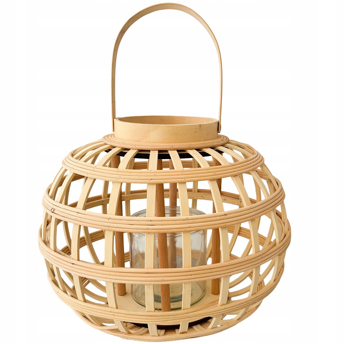 LAMPION LATARNIA WISZĄCY NA BALKON TARAS BAMBUSOWY boho skandynawski duży