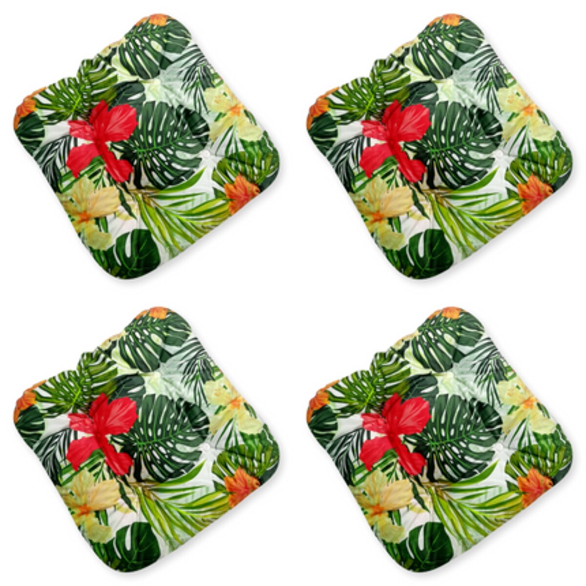 Zestaw 4 poduszek na krzesło/stołek, standard, 45x45 cm, Tropic